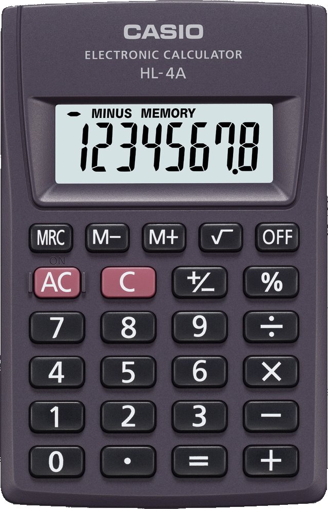 Casio HL 4A kapesní kalkulačka displej 8 míst