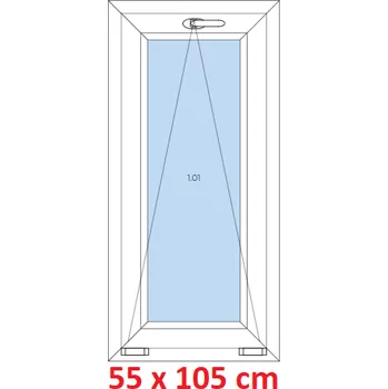 Okno Soft Plastové okno 50x105 cm, sklopné