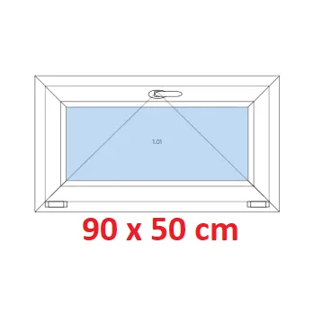 Okno Soft Plastové okno 90x50 cm, sklopné