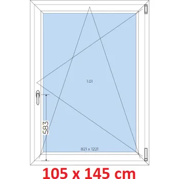 Okno Soft Plastové okno 105x145 cm, otevíravé a sklopné