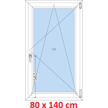 Okno Soft Plastové okno 80x140 cm, otevíravé a sklopné