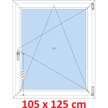 Okno Soft Plastové okno 105x125 cm, otevíravé a sklopné