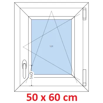 Okno Soft Plastové okno 50x60 cm, otevíravé a sklopné