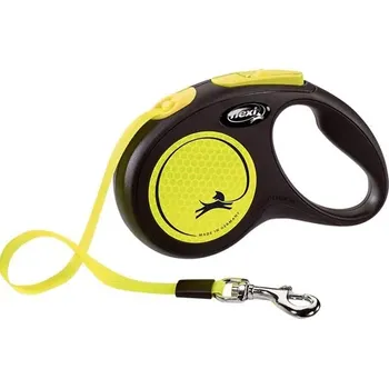 Vodítko pro psa Flexi New Neon S lanko 5 m/12 kg žluté