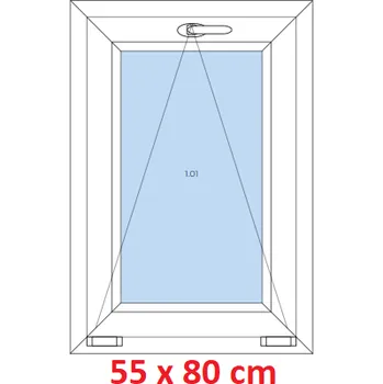 Okno Soft Plastové okno 55x80 cm, sklopné