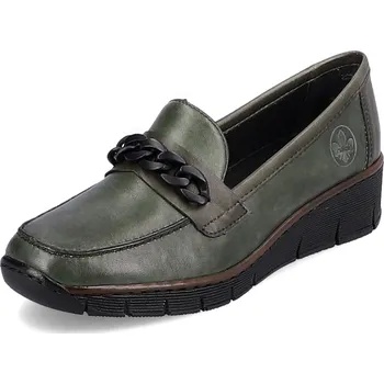 Dámské polobotky DÁMSKÉ POLOBOTKY RIEKER 53777-54 ZELENÁ Barva: Zelená, Velikost: 36