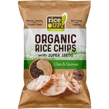 Rýžové chipsy "Bio", chia semínka a quinoa, 25 g, RICE UP