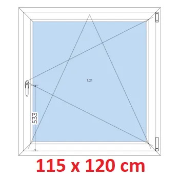 Okno Soft Plastové okno 115x120 cm, otevíravé a sklopné