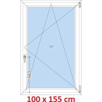 Okno Soft Plastové okno 100x155 cm, otevíravé a sklopné