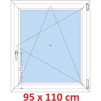 Okno Soft Plastové okno 95x110 cm, otevíravé a sklopné