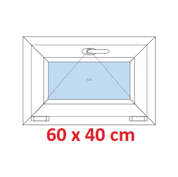 Okno Soft Plastové okno 60x40 cm, sklopné