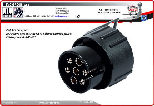 Adaptér/Redukce 7 pinů na 13 pinů Elektro přípojky, SVC Group