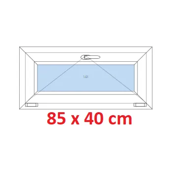 Okno Soft Plastové okno 85x40 cm, sklopné