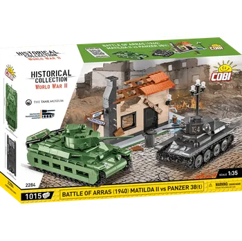 Stavebnice COBI COBI World War II 2284 Battle Of Arras 1940 Matilda II vs Panzer 38(t)