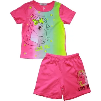 Dívčí pyžamo KUGO - letní komplet jednorožec 917 TM 503/8