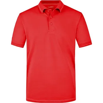 Pánská móda James&amp;Nicholson Pánská polokošile JN569 Red-White XL