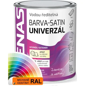 barva na kov Barva na sklo a obklady DENAS UNIVERZAL SATIN + Aditivum - 0,7 kg - RAL 5022 noční modrá