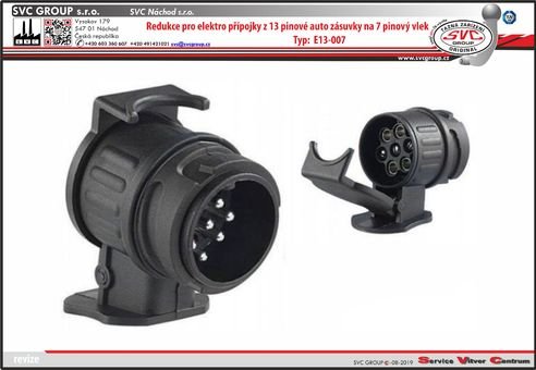 Adaptér/Redukce z 13 pinů na 7 pinů Elektro přípojky, SVC Group