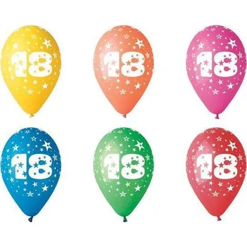 Balónek Balónek, s číslem 18, 26 cm