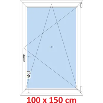 Okno Soft Plastové okno 100x150 cm, otevíravé a sklopné