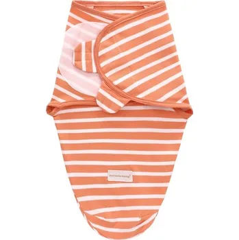 Zavinovačka Bavlněná zavinovačka pro miminka Miracle Baby bílo-oranžová