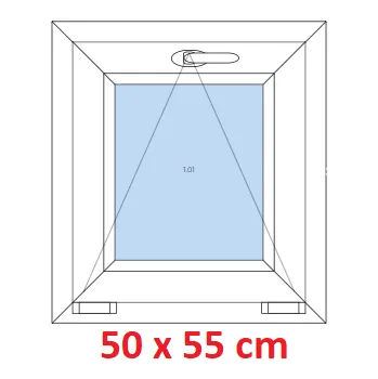 Okno Soft Plastové okno 50x55 cm, sklopné