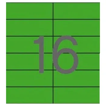 Papír Etiketa, 105 x 37mm, zelená, 320 ks/bal., APLI