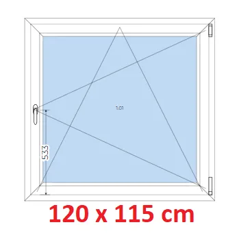 Okno Soft Plastové okno 120x115 cm, otevíravé a sklopné