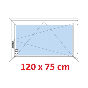 Okno Soft Plastové okno 120x75 cm, otevíravé a sklopné