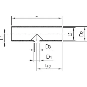Fitinka T-kus redukovaný varný, DIN 11852, 1.4301/07: 85x2/40x1,5