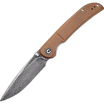 kapesní nůž Zavírací nůž Civivi Imperium Damascus Brown Micarta