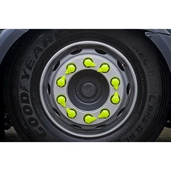 Poklice na kolo Indikátor kolových matic 33'' přední- barva žlutá prodloužený 5,5 cm