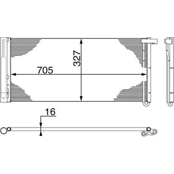 Výparník klimatizace Kondenzátor, klimatizace BEHR HELLA SERVICE AC 425 000S