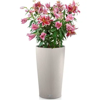 Květináč LECHUZA Cilindro Color Velikost: průměr 23 cm, Barva: Pískově hnědá