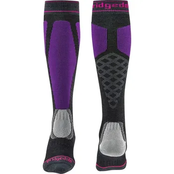 Dámské ponožky Podkolenky Bridgedale Ski Easy On MP Over Calf W graphite/purple
