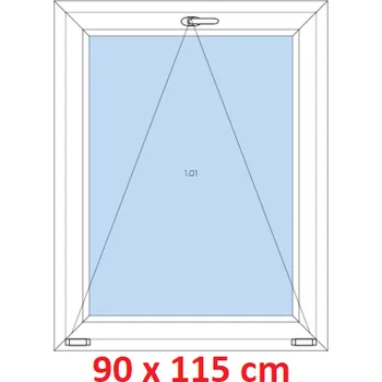 Okno Soft Plastové okno 90x115 cm, sklopné
