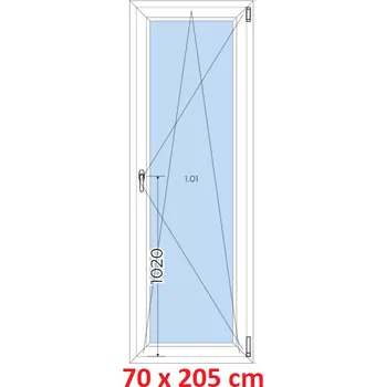 Okno Soft Plastové okno 70x205 cm, otevíravé a sklopné