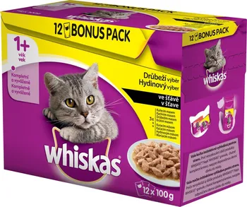Krmivo pro kočku Whiskas Drůbeží výběr ve šťávě Adult