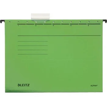 Závěsné desky "ALPHA®" typu V, zelená, A4, karton, LEITZ