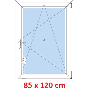 Okno Soft Plastové okno 85x120 cm, otevíravé a sklopné