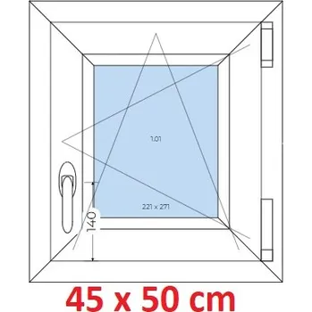 Okno Soft Plastové okno 45x50 cm, otevíravé a sklopné