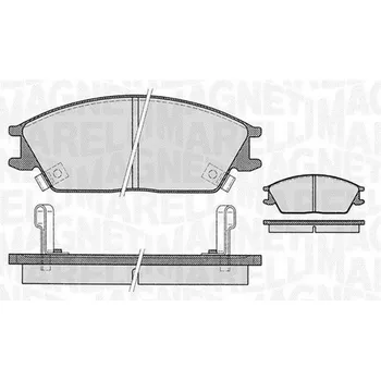 Brzdová destička Sada brzdových destiček, kotoučová brzda MAGNETI MARELLI 363916060459
