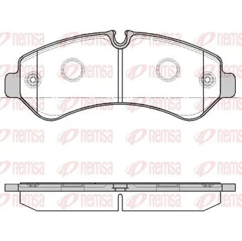 Brzdová destička Sada brzdových destiček, kotoučová brzda REMSA 1866.00