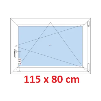 Okno Soft Plastové okno 115x80 cm, otevíravé a sklopné