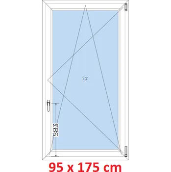 Okno Soft Plastové okno 95x175 cm, otevíravé a sklopné