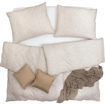 Bytový textil SCANquilt povlečení JERSEY pletenina béžová 140 x 200/70 x 90 cm
