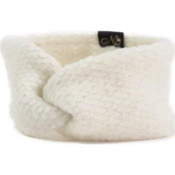 Zimní čelenka Wooline Pletená čelenka Laura, bílá