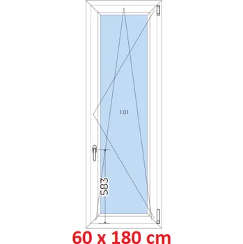 Okno Soft Plastové okno 60x180 cm, otevíravé a sklopné