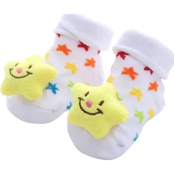 Ponožky pro miminka TopQ s hvězdičkou bílé