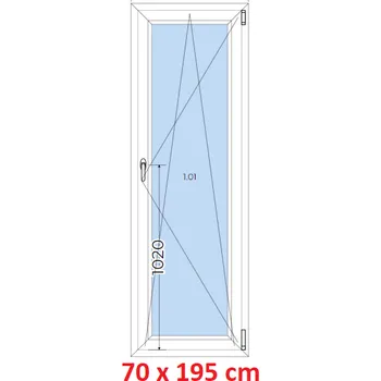 Okno Soft Plastové okno 70x195 cm, otevíravé a sklopné